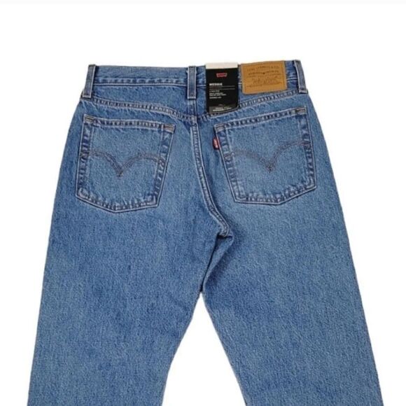 NEW Levi's Wedgie Icon Fit Tapered Ankle Button Fly Big E Denim Size 25 - Picture 7 of 16